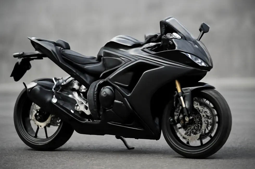 A motorcycle with premium fairings demonstrating improved aerodynamics and visual appeal.