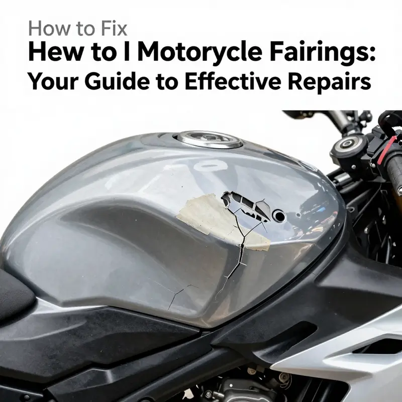 Mechanic applying body filler to repair minor dents and scratches on a motorcycle fairing.