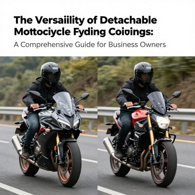 Different styles of detachable motorcycle fairings designed for various riding preferences.