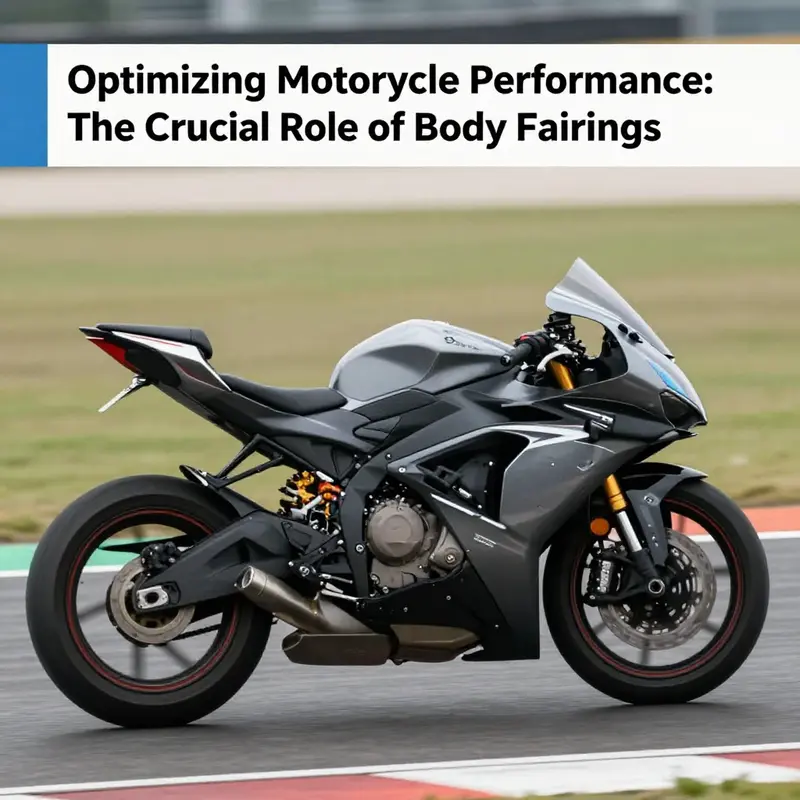 Aerodynamic design of motorcycle body fairings enhances performance by reducing wind resistance.