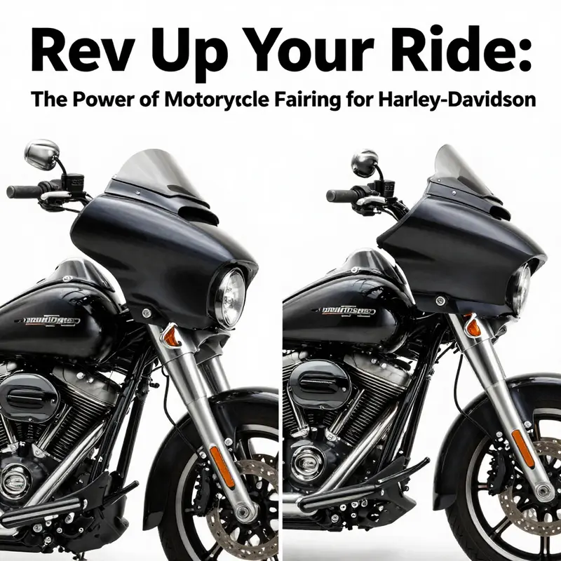 Detailed overview of Harley-Davidson motorcycle fairing kits emphasizing aerodynamics and aesthetics.