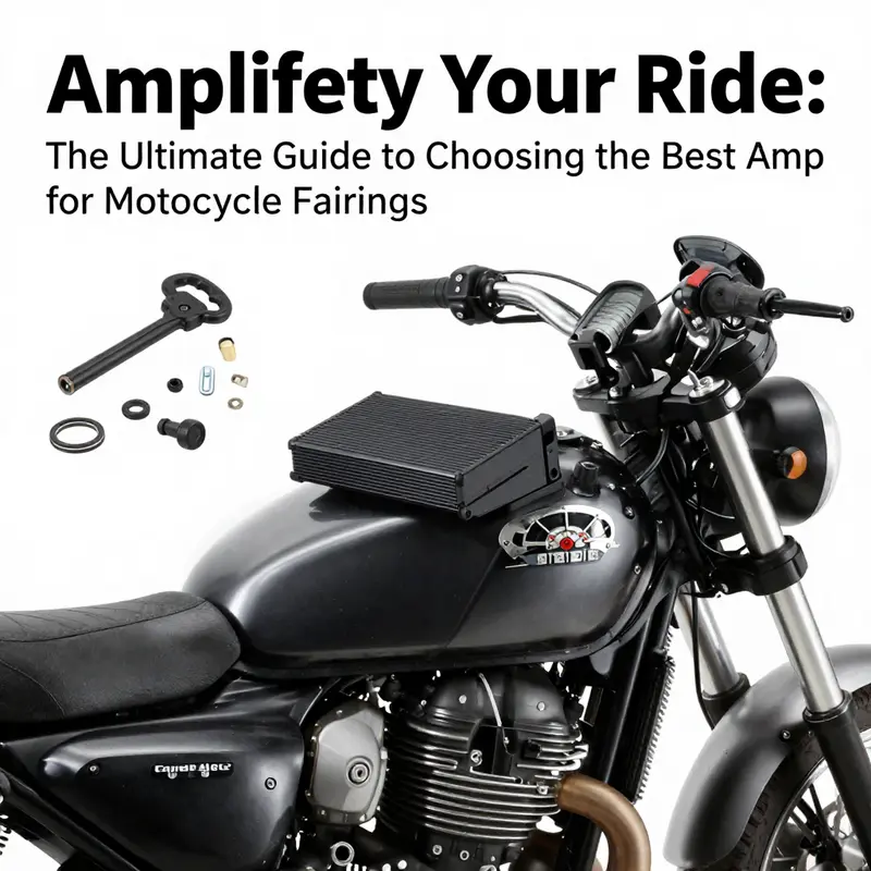 High-quality amplifier mounted in a motorcycle fairing, emphasizing installation quality.