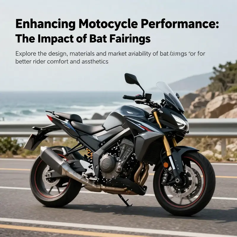 A motorcycle on a scenic route showcasing a batwing fairing, highlighting its stylish and functional design.