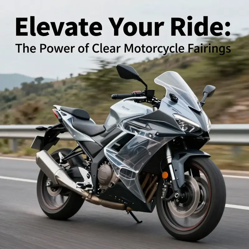 Clear motorcycle fairings improve aerodynamics and rider comfort significantly.