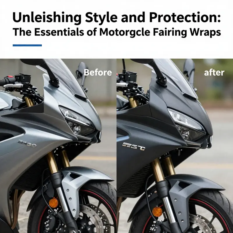 An attractively wrapped motorcycle fairing showcasing the impact of vinyl wraps on aesthetics.