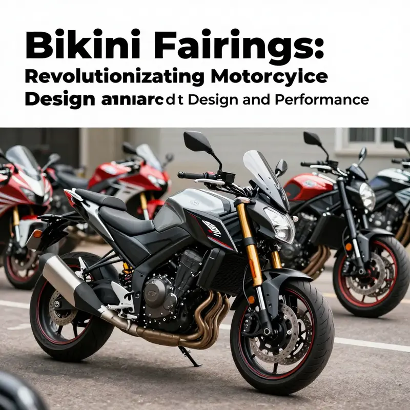 Multiple motorcycles featuring bikini fairings, capturing the innovative design and appeal for riders.