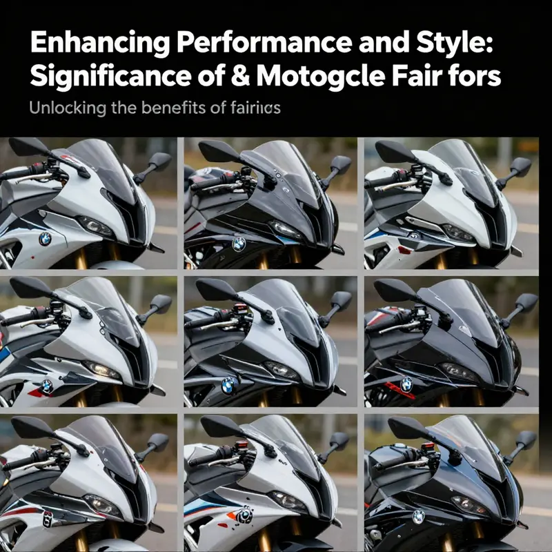 Montage of BMW motorcycle fairings demonstrating their variety, aerodynamics, and elegance.