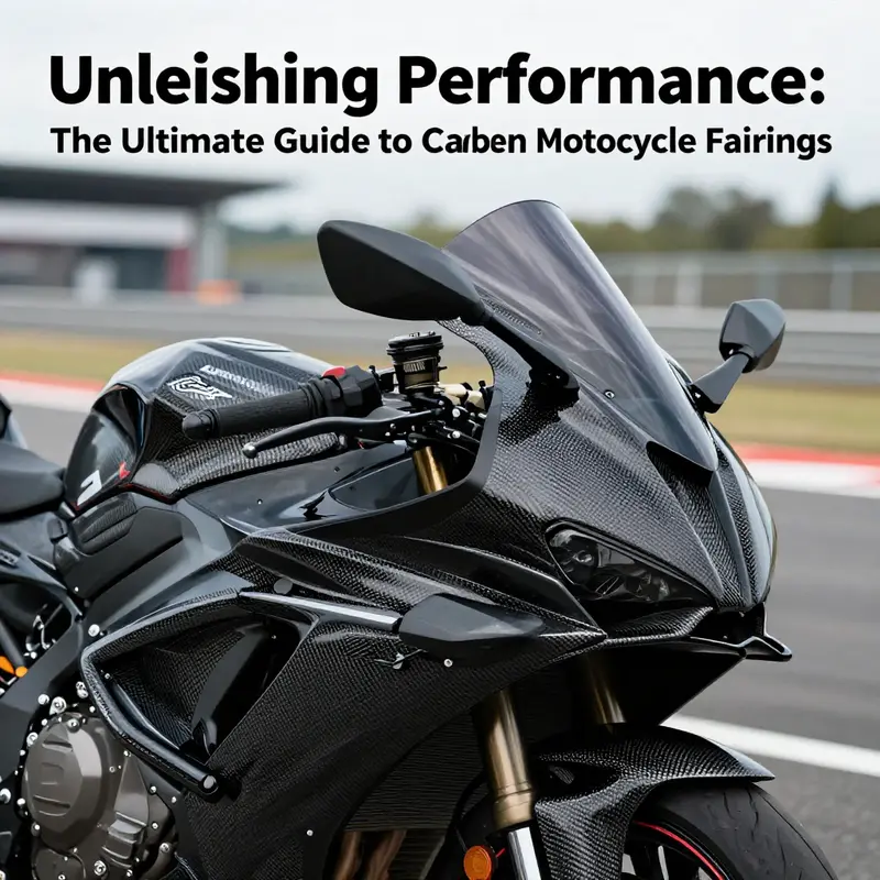 A motorcycle showcasing the aerodynamic benefits of carbon fiber fairings on a racetrack.