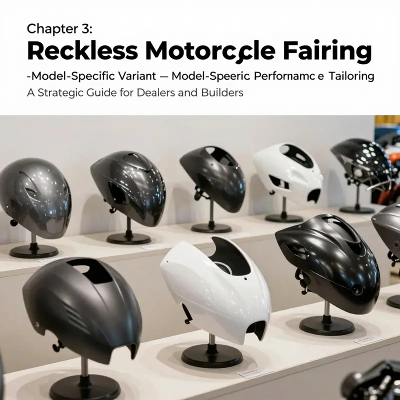 Pre-owned Reckless inner fiberglass fairing showcasing structural ribs and fitment considerations for Reckless models.