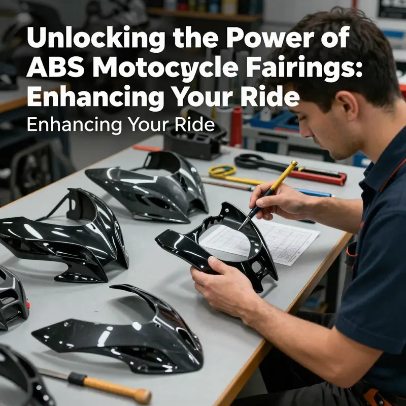 Showcasing the smooth design and durability of ABS motorcycle fairings.