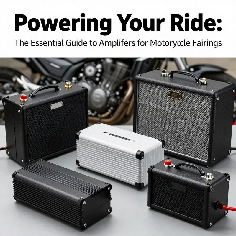 Diverse range of compact amplifiers suitable for motorcycle fairings.