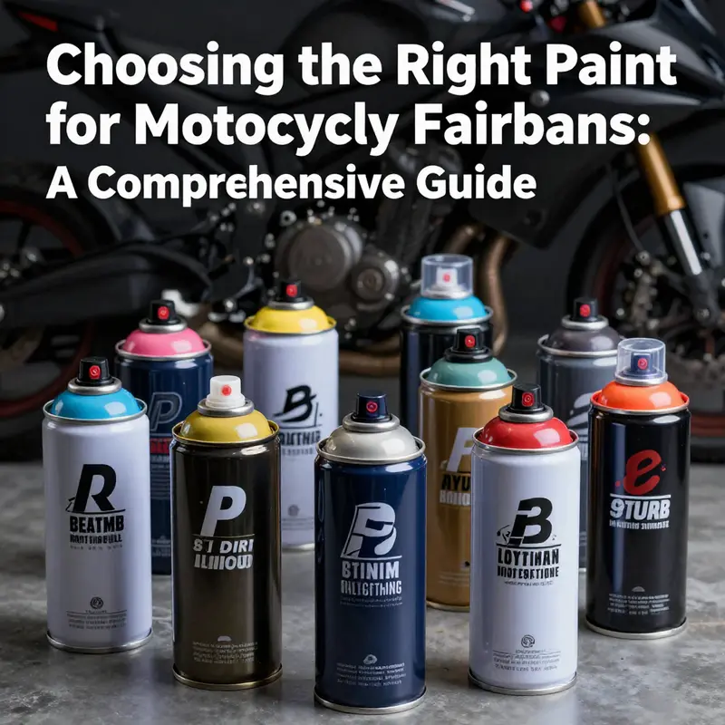 Step-by-step guide illustrating the spray painting process of motorcycle fairings.