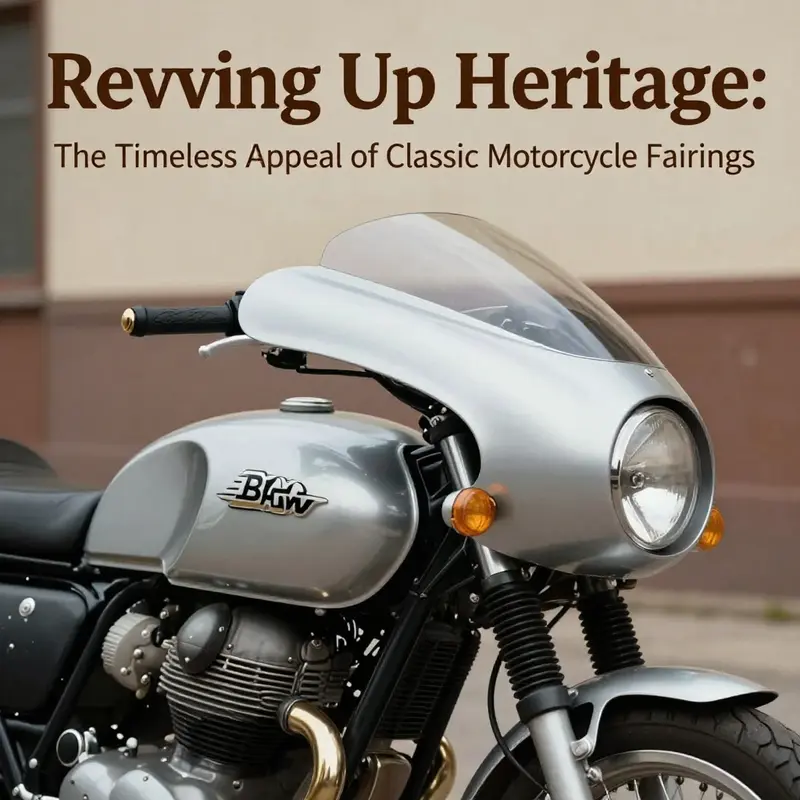 Classic motorcycle with iconic batwing fairing showcasing its distinctive and aerodynamic design.