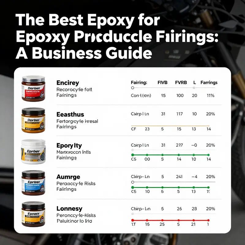 A variety of epoxy resin products suitable for motorcycle fairings on display.