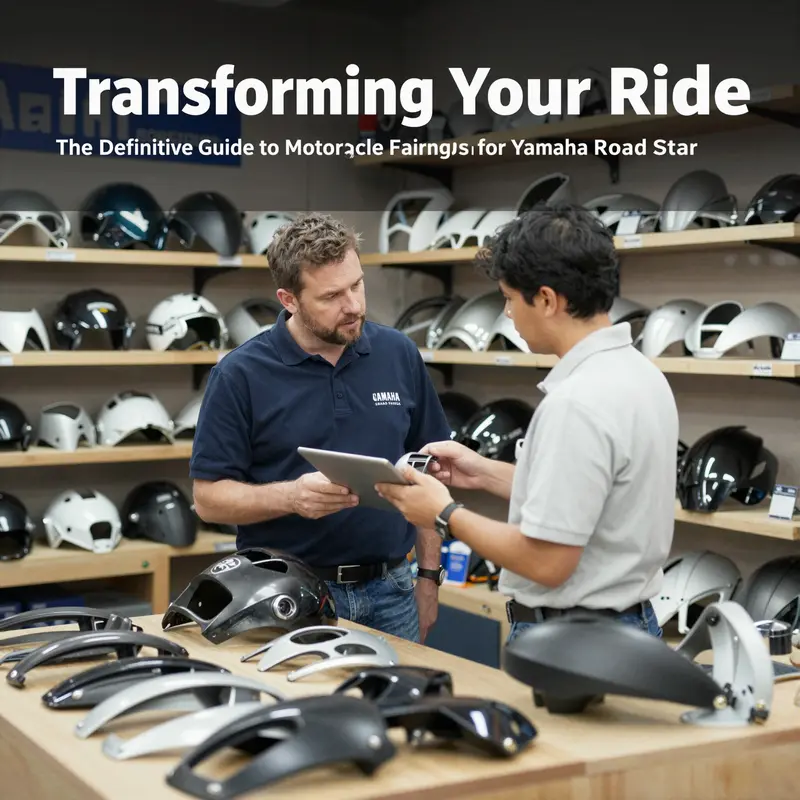 Comparison of OEM and custom motorcycle fairings for Yamaha Road Star, highlighting their design differences.