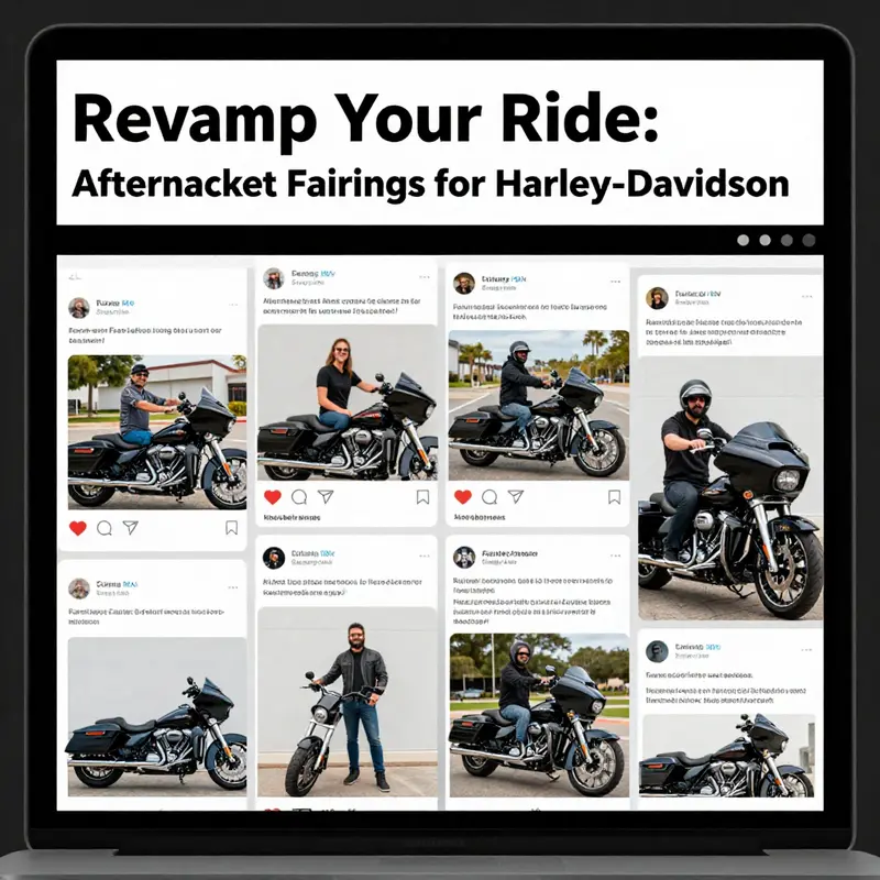 Showcase of customized Harley-Davidson motorcycles with diverse aftermarket fairings.