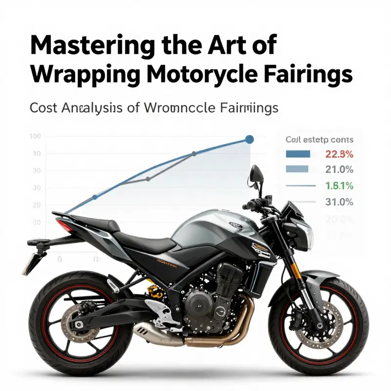 Technician demonstrating wrapping techniques on motorcycle fairings.