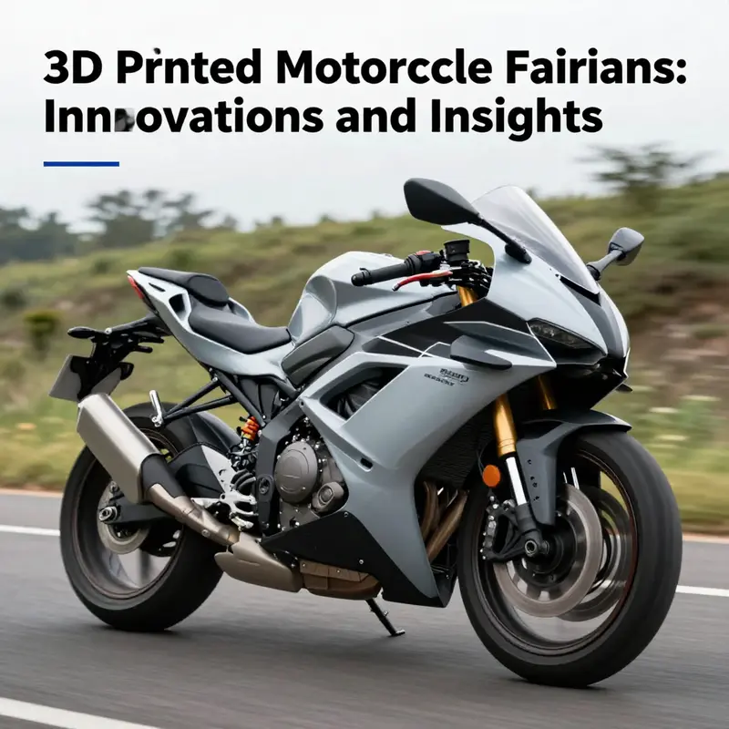 A motorcycle fitted with a 3D printed fairing, demonstrating the blend of modern technology and design on the road.