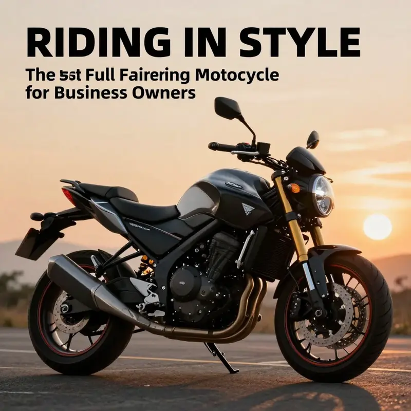 A full fairing motorcycle set against a vibrant sunset, symbolizing freedom and cutting-edge design.