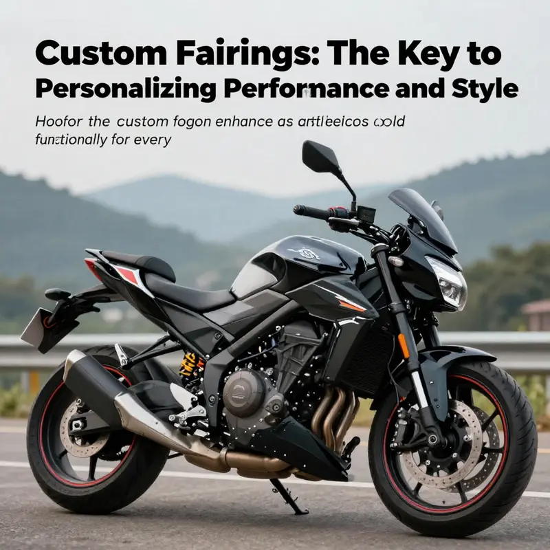 A motorcycle showcasing custom fairings in a picturesque setting, illustrating the balance of style and functionality.