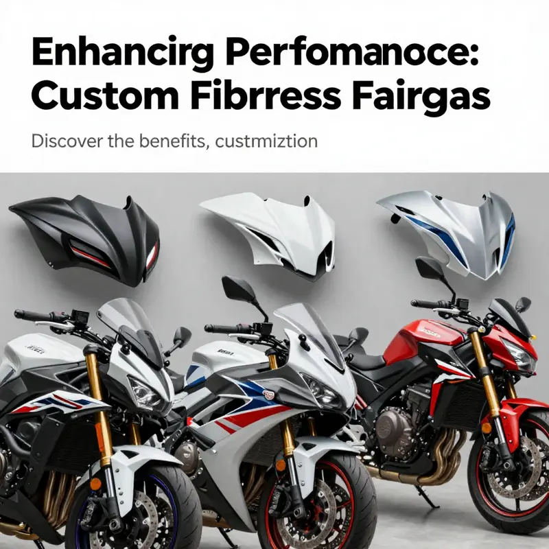 Multiple motorcycles displaying custom fiberglass fairings with distinct styles and features.