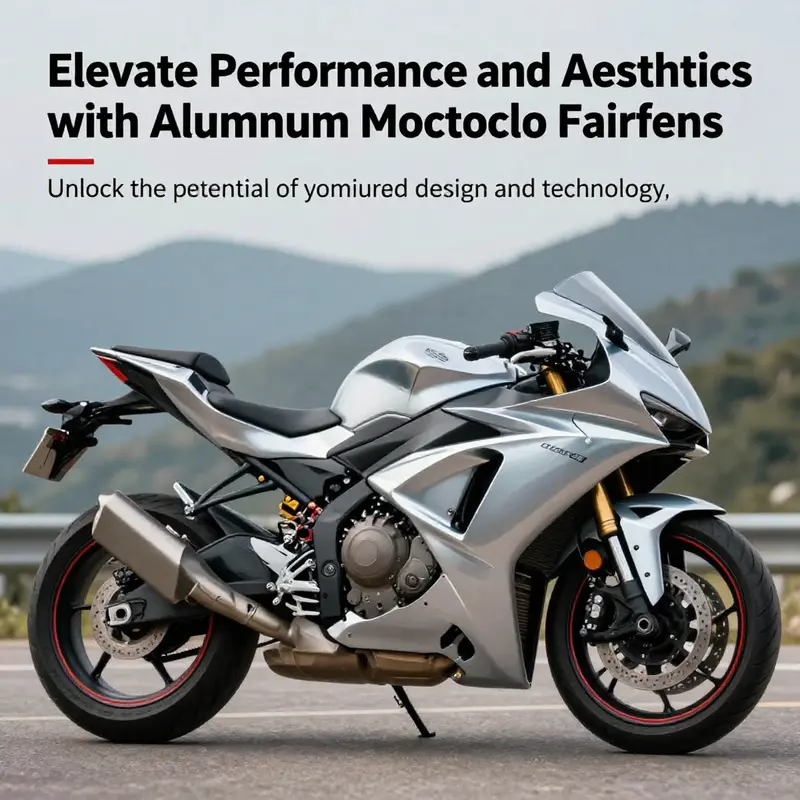 A motorcycle featuring modern aluminium fairings, highlighting its design and aerodynamic capabilities against a scenic backdrop.