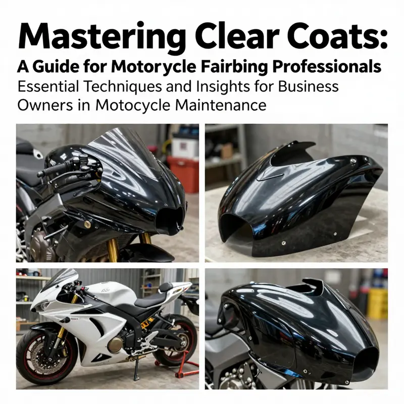 A side-by-side comparison of a motorcycle fairing before and after the application of clear coat, illustrating the significant improvement in appearance.