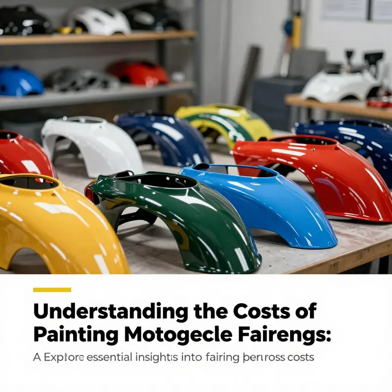A collection of colorful motorcycle fairings displayed in a professional painting studio environment.