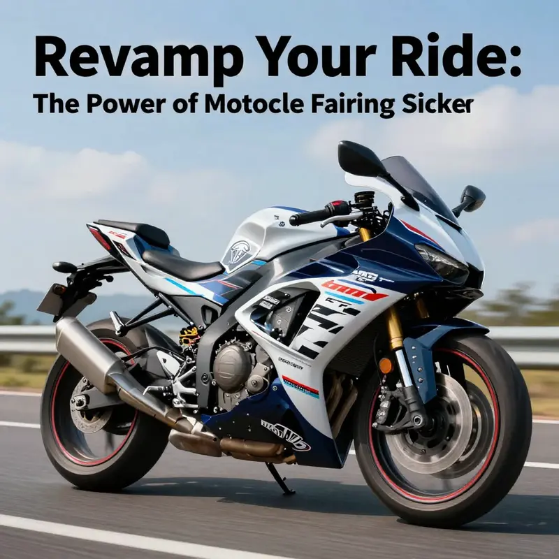 A motorcycle with vibrant fairing stickers, capturing the essence of speed and freedom.