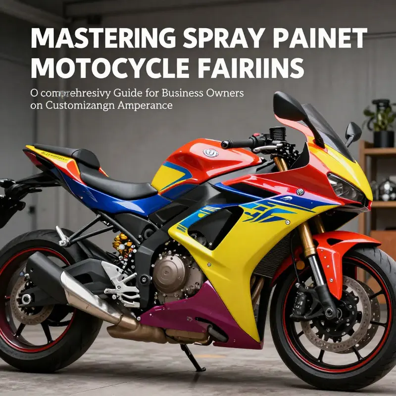 A striking motorcycle with custom-painted fairings displayed in an aesthetically pleasing setting, illustrating the impact of quality spray painting.