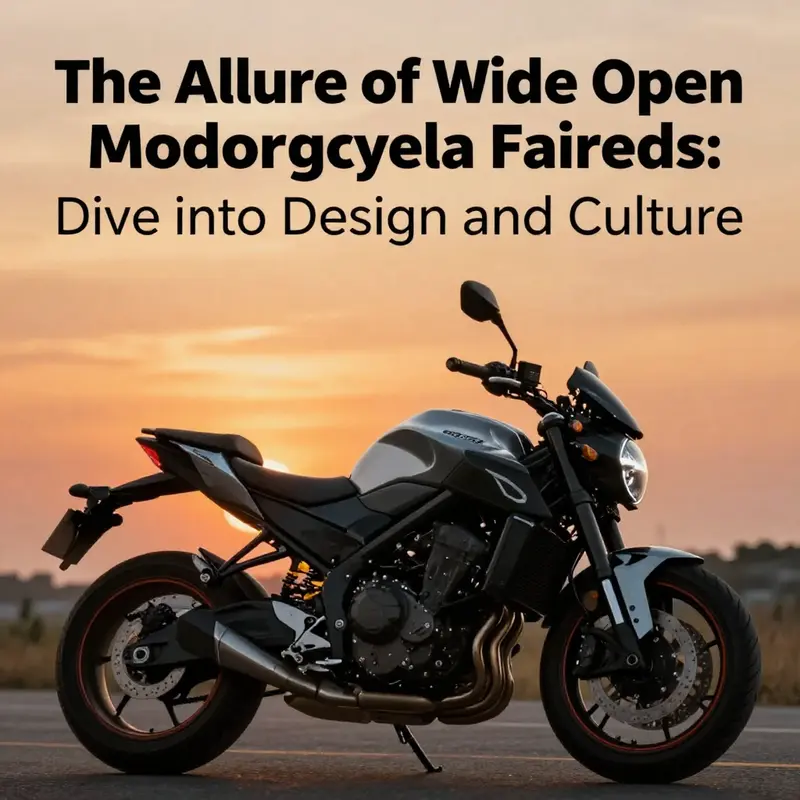 A striking motorcycle silhouette at sunset, highlighting the essence of wide open fairings.