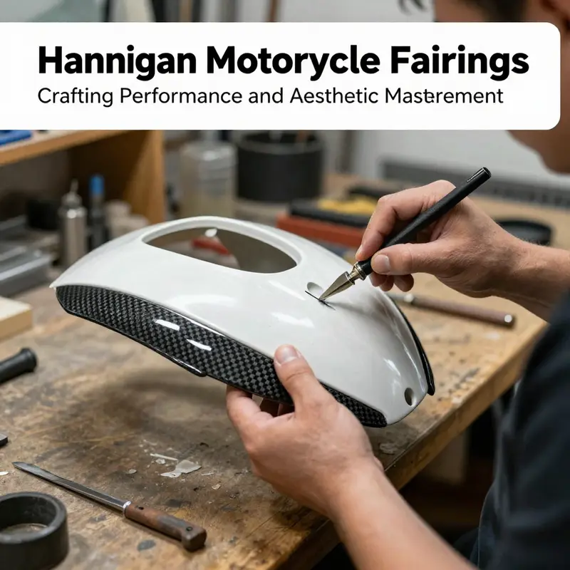 An artisan handcrafting a Hannigan motorcycle fairing reflects the meticulous attention to detail and quality that defines the brand.