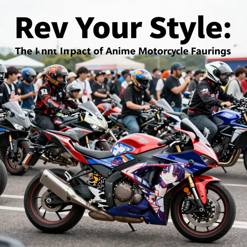 A motorcycle adorned with vibrant anime fairings that highlight the aesthetic appeal of unique designs.