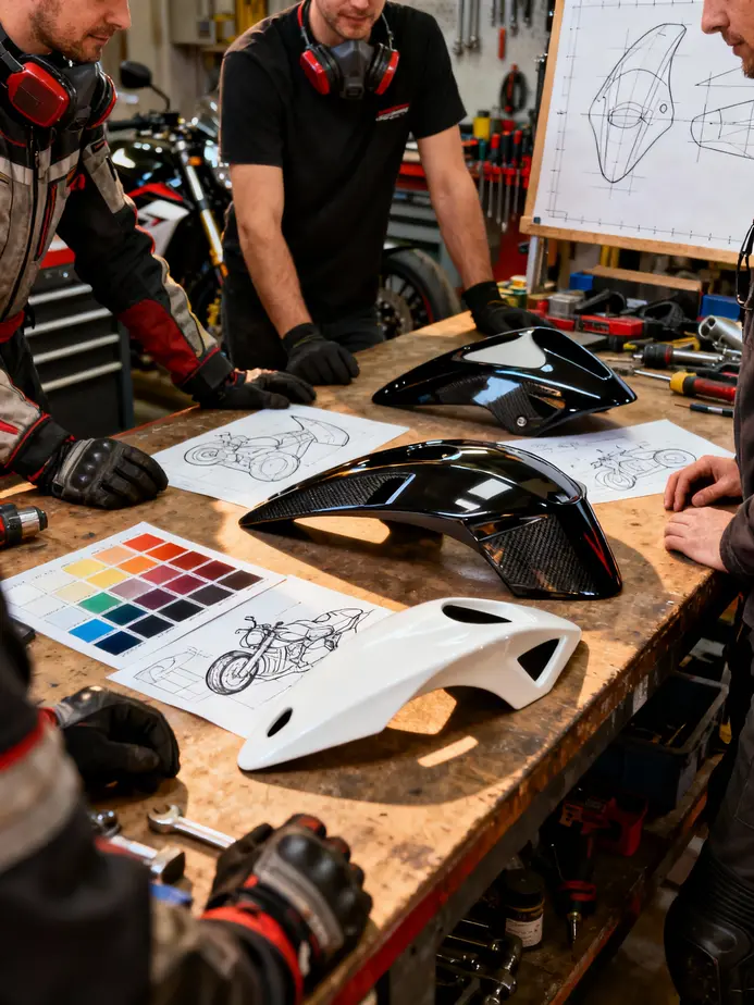 A sport motorcycle showcasing the aerodynamic benefits of full fairing design.