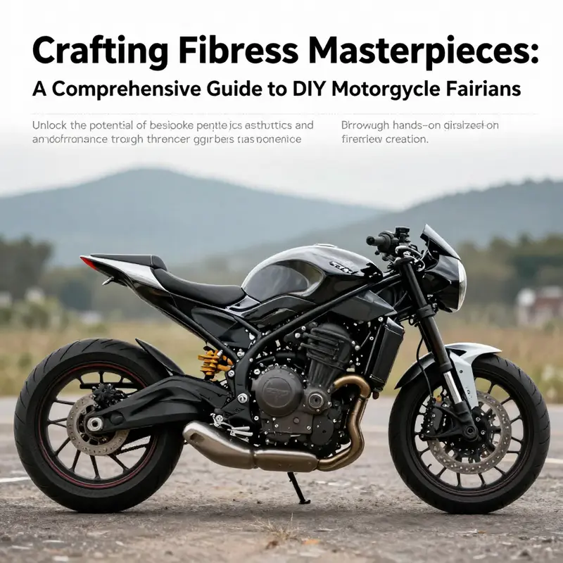 A custom motorcycle with a glossy fiberglass fairing, emphasizing the quality of craftsmanship and aesthetic appeal.