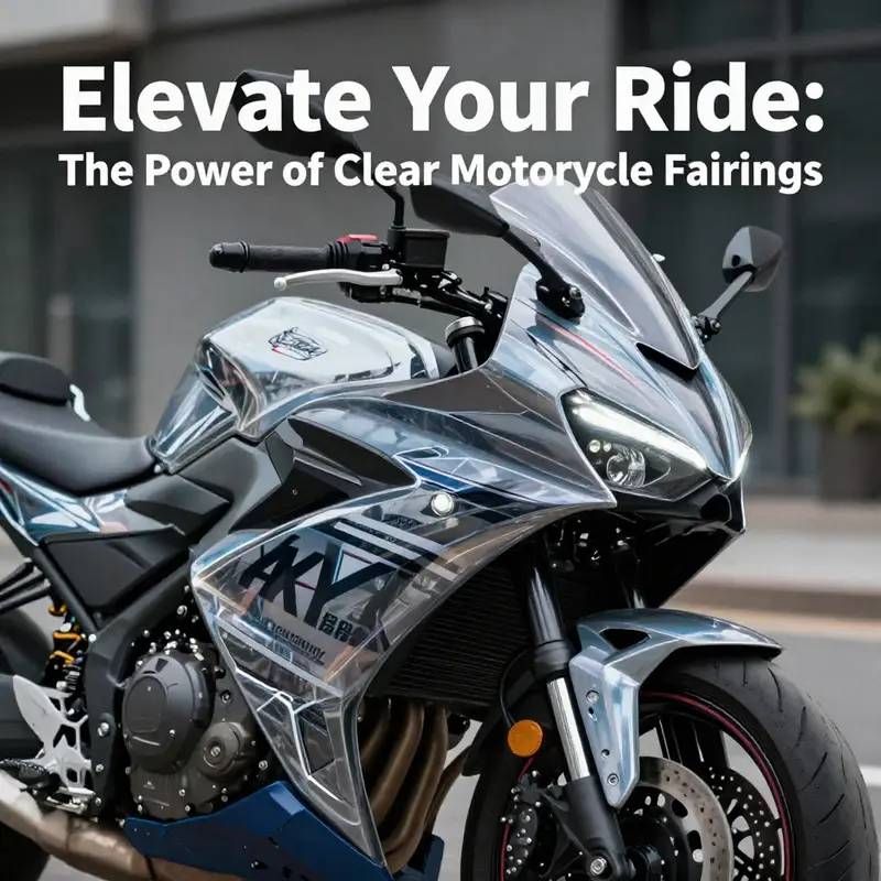 Clear motorcycle fairings improve aerodynamics and rider comfort significantly.