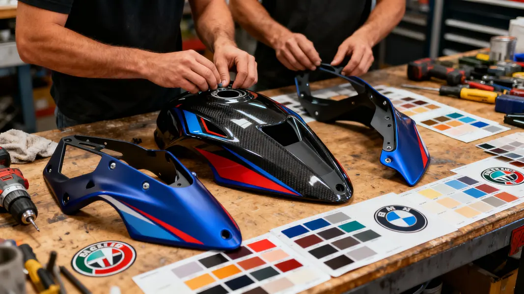 A variety of universal motorcycle fairings showcasing their unique designs and applications.