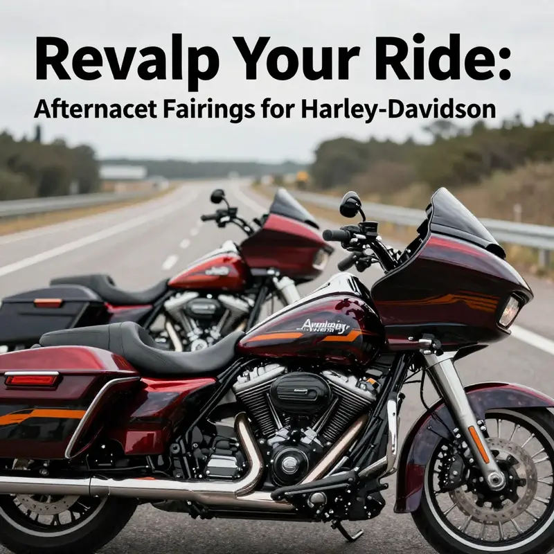 Showcase of customized Harley-Davidson motorcycles with diverse aftermarket fairings.