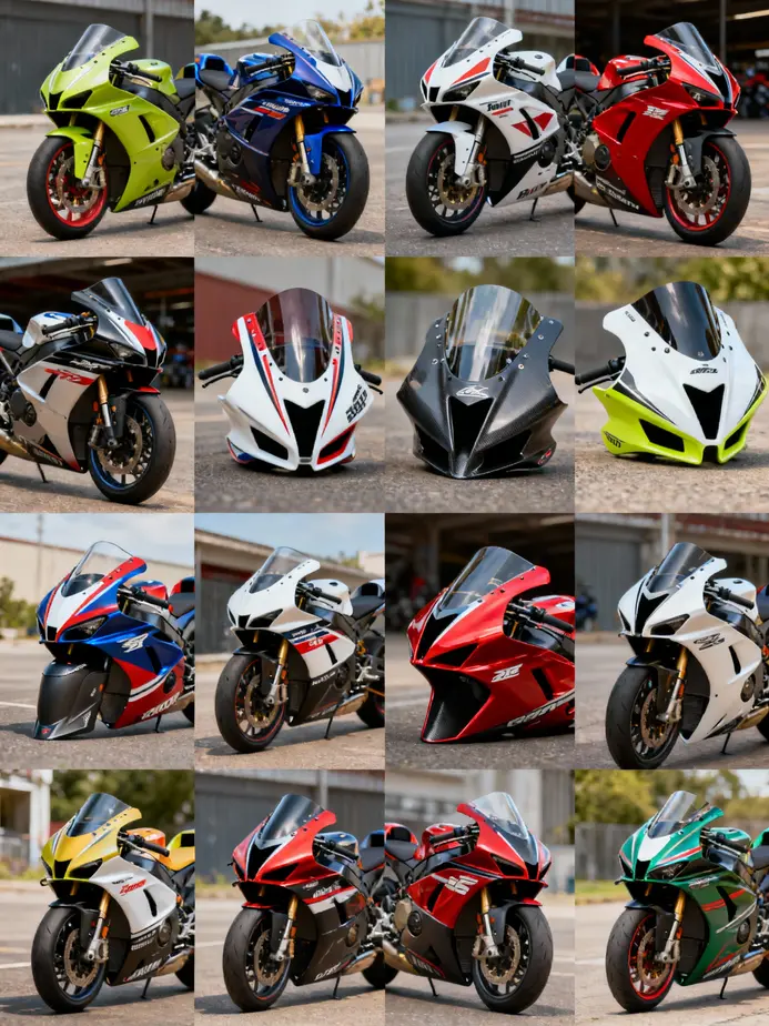 A custom motorcycle with a reckless fairing enhancing both performance and style.