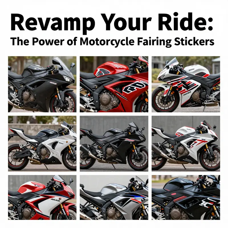 Vibrant motorcycle fairing stickers highlight the design and material quality.
