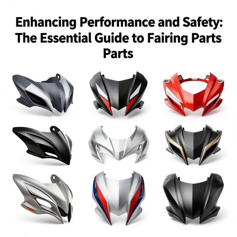 A variety of motorcycle fairing parts made from different materials showcasing their distinct characteristics.