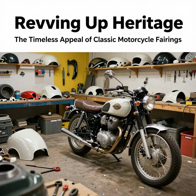 Classic motorcycle with iconic batwing fairing showcasing its distinctive and aerodynamic design.