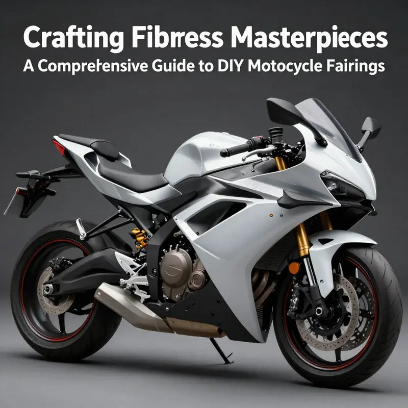Essential materials and tools for DIY fiberglass fairing preparation, showcased in a well-organized workspace.