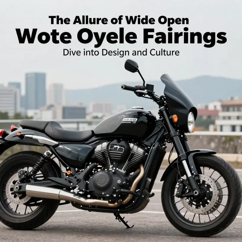 An exposed motorcycle fairing highlighting the minimalist design approach.