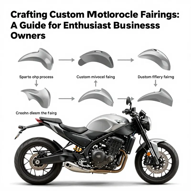 Materials and tools essential for creating a custom motorcycle fairing.
