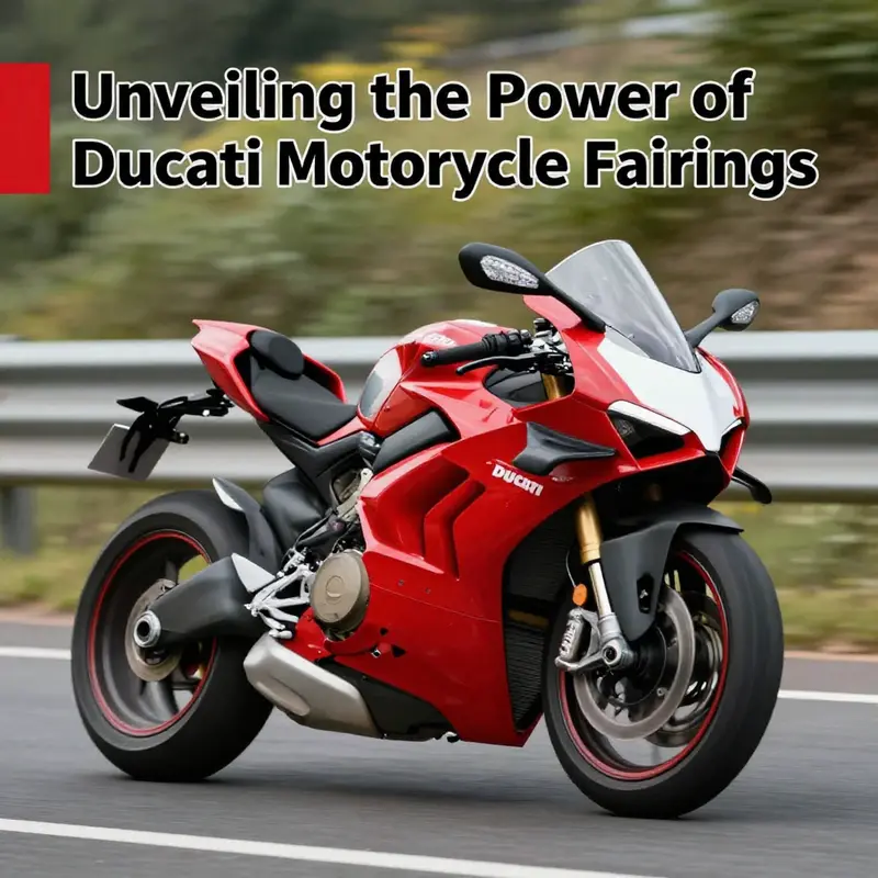 A Ducati motorcycle showcasing the perfect blend of aesthetics and function through its custom fairings.