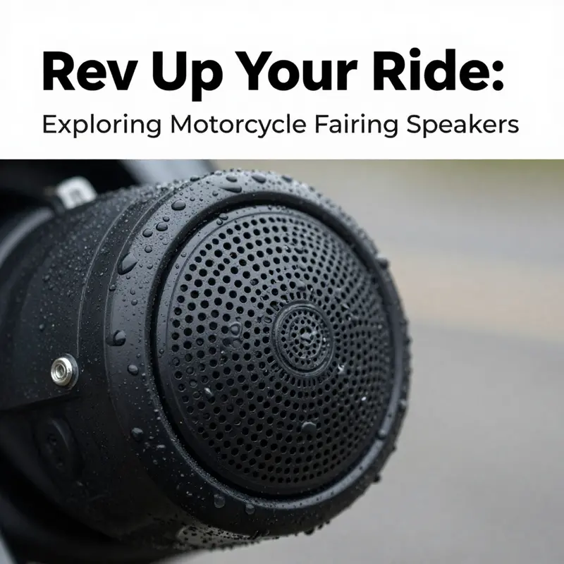 Seamlessly designed motorcycle fairing speakers enhance the bike’s aesthetics.