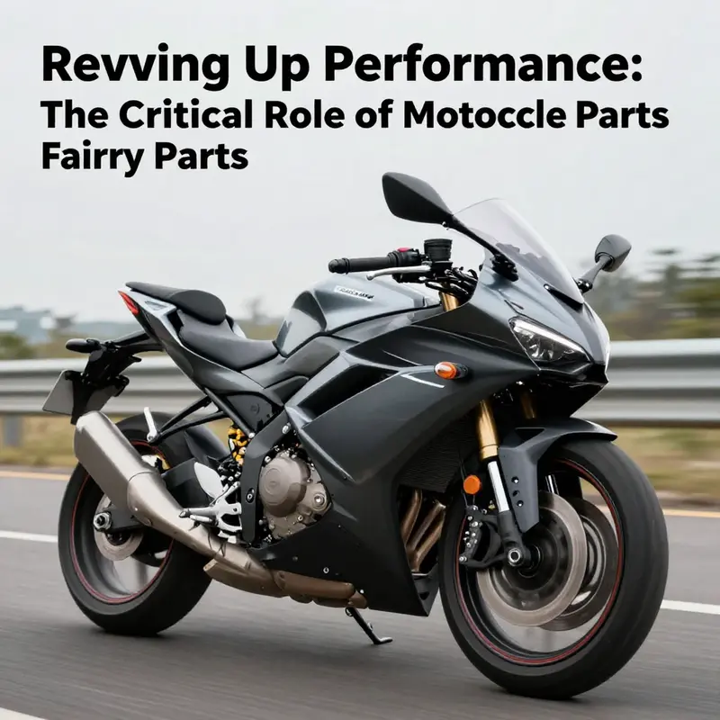 A motorcycle speeding down a road, highlighting its aerodynamic fairing parts.