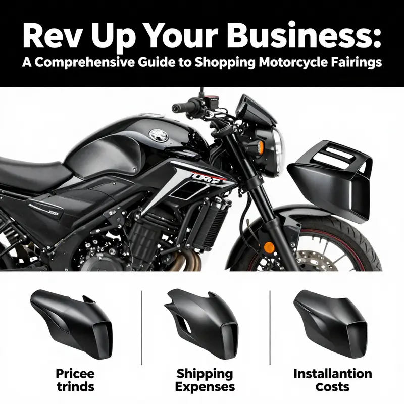 A variety of motorcycle fairings illustrating distinct styles and their purposes.