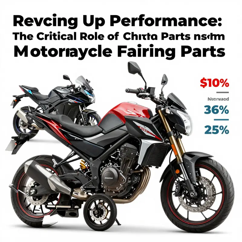 Streamlined motorcycle fairing parts enhance wind resistance and overall performance.